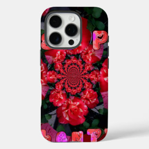 Coques iPhone 16 Pro Roses rouges Iridescente "Bonne Saint Valentin" Im