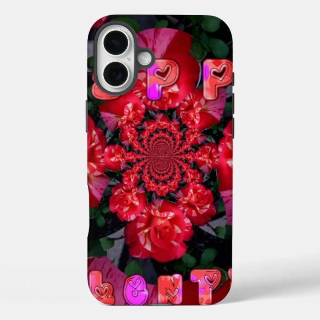 Coques Case-Mate iPhone Roses rouges Iridescente "Bonne Saint Valentin" Im (Verso)
