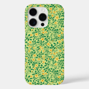 Coque iPhone 16 Pro Roses sauvages en jaune et vert