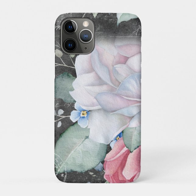 Coques Case-Mate iPhone Roses sur tableau noir à la craie  (Dos)