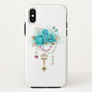 Case-Mate iPhone Case Roses turquoise avec touches