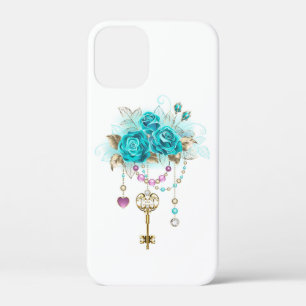 Case-Mate iPhone Case Roses turquoise avec touches