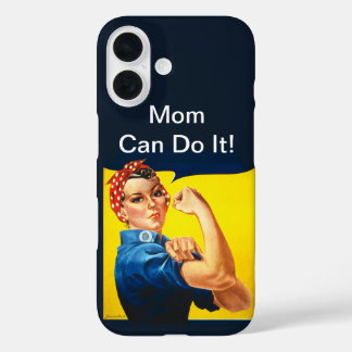 Coque Pour iPhone 16 Rosie le Riveter ~ Maman peut le faire!