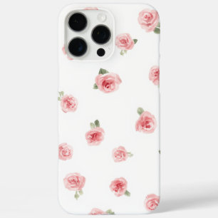 Coque iPhone 16 Pro Max Rosier rose pâle aquarelle floral vintage rose bla