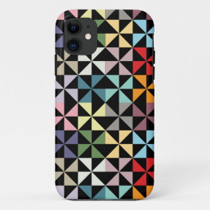 Case-Mate iPhone Case Rotation géométrique colorée noire