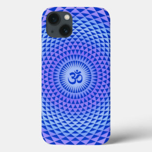 iPhone 13 Case Roue de méditation fleur de lotus pourpre OM
