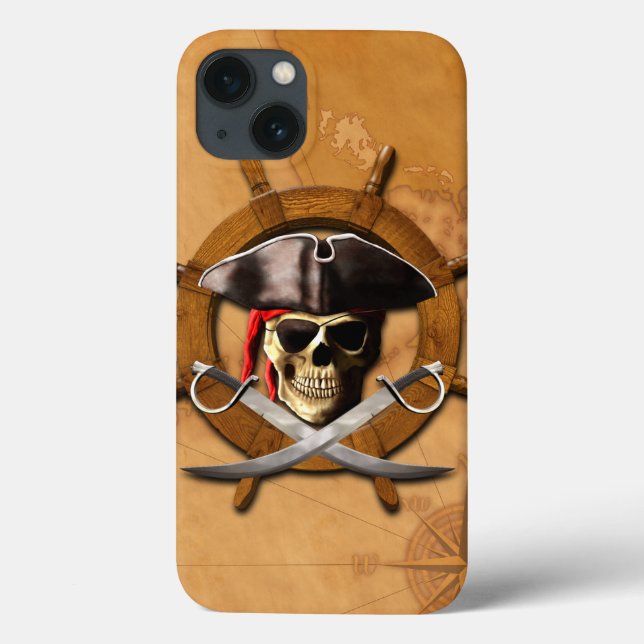 Coques Case-Mate iPhone Roue de pirate de jolly roger (Verso)
