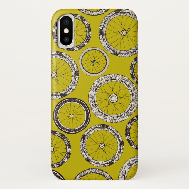 Coques Case-Mate iPhone roues moto chartreuse (Dos)