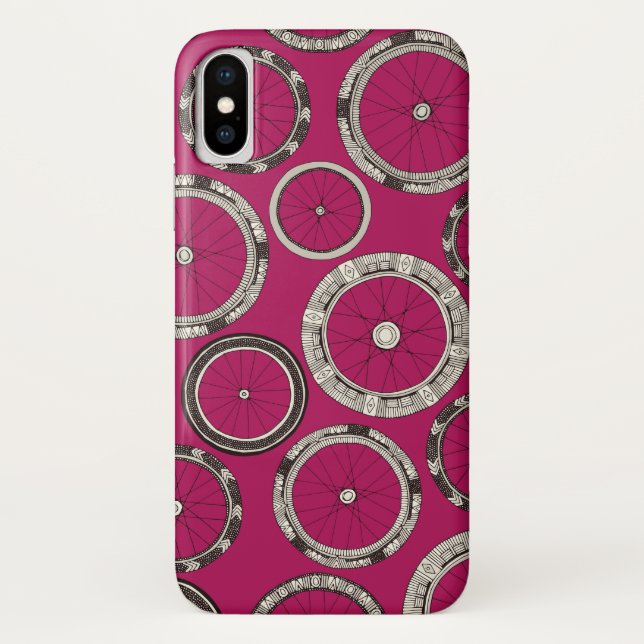 Coques Case-Mate iPhone roues moto rose (Dos)