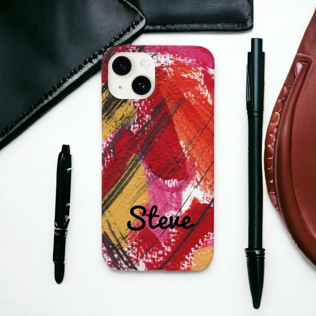 Coques Case-Mate iPhone Rouge Abstrait Gras Graphique Personnalisé Coque-M (Créateur téléchargé)