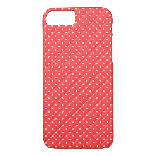 Coques Case-Mate iPhone rouge avec pois blanc (Dos)