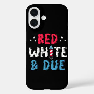 Coque Pour iPhone 16 Rouge Blanc Et Dû, Cadeaux d'annonce de grossesse