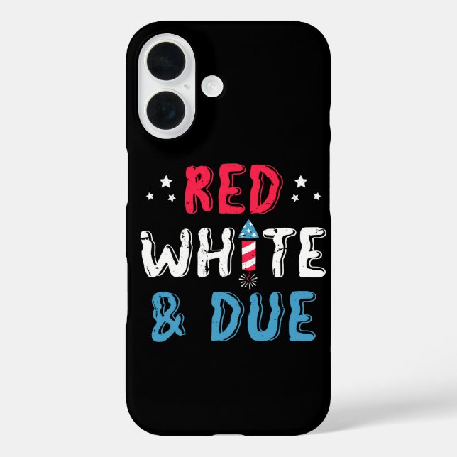 Coques Case-Mate iPhone Rouge Blanc Et Dû, Cadeaux d'annonce de grossesse (Verso)
