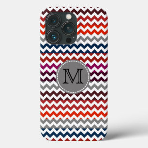 Case-Mate iPhone Case Rouge blanc gris Chevron Zigzag Monogramme