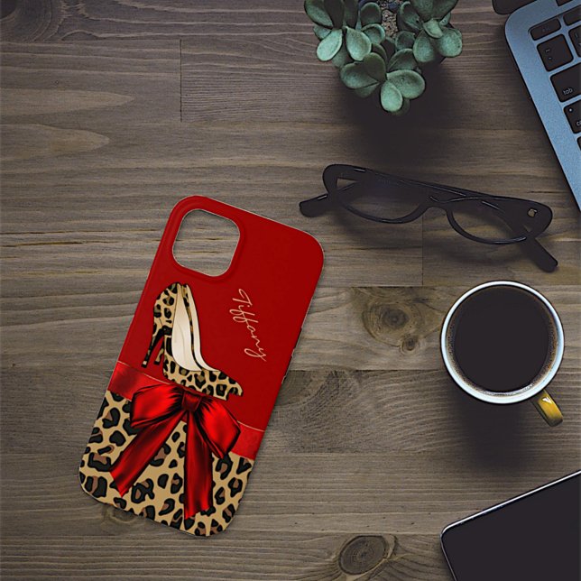 Coques Case-Mate iPhone Rouge chic et Jaguar (Créateur téléchargé)