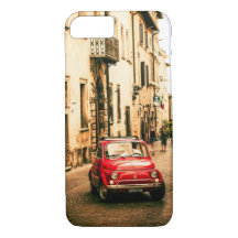 Rouge de Fiat 500 cas de l'iPhone 7 en Italie,