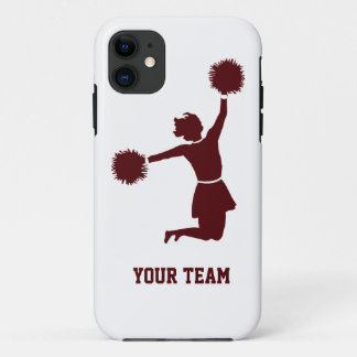 Etui iPhone Case-Mate Rouge de silhouette de pom-pom girl sur l'iPhone 5
