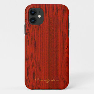 Coque Case-Mate iPhone Rouge en acajou bois Motif Look