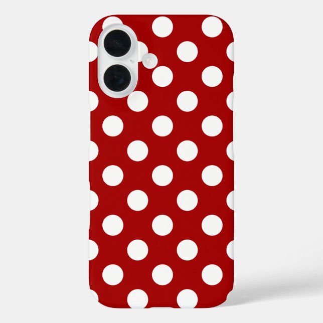 Coques Case-Mate iPhone Rouge et blanc Polka Dot, super mignon, moderne (Verso)