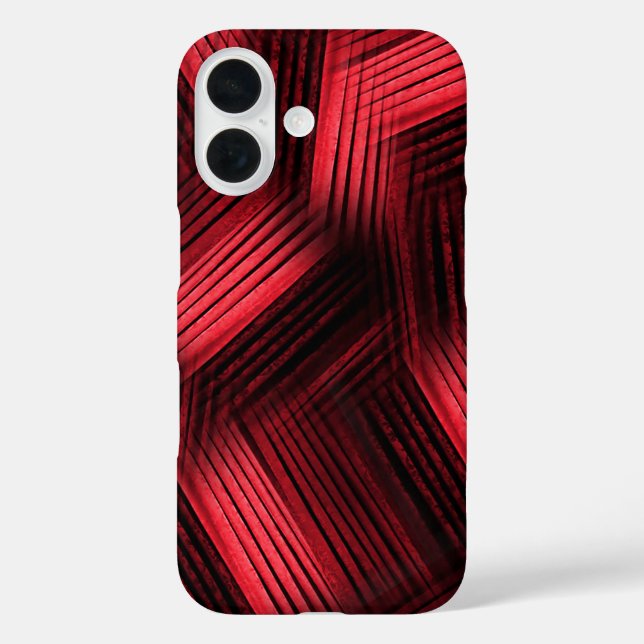 Coques Case-Mate iPhone Rouge et noir Abstrait Contemporain (Verso)