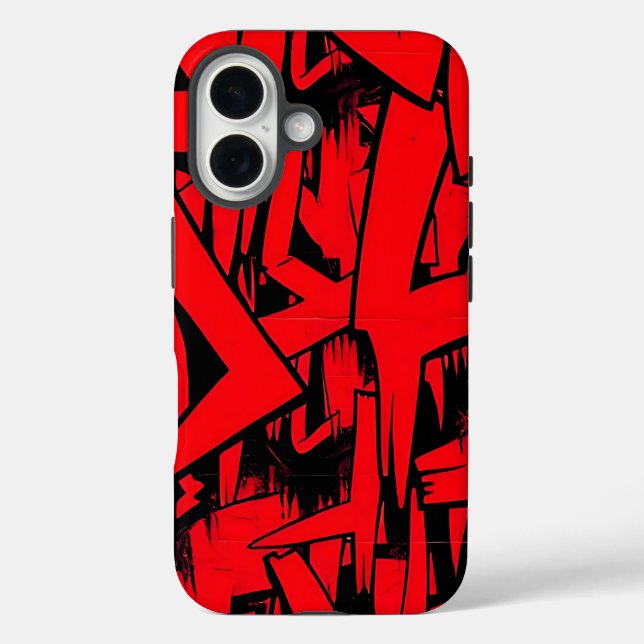 Coques Case-Mate iPhone Rouge et noir éparpillé (Verso)