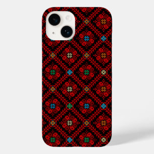 Coque Case-Mate iPhone Rouge et noir Tatreez Henné arabe