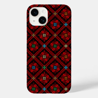 Coque Case-Mate iPhone Rouge et noir Tatreez Henné arabe