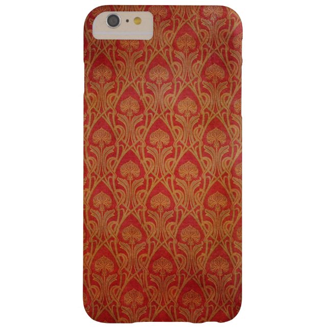 Coques Case-Mate iPhone Rouge et or Art Nouveau Damas (Dos)