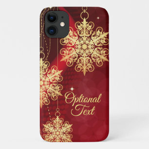 Case-Mate iPhone Case Rouge et or Flambeau de neige Filige personnalisée