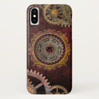 Rouge et vitesse de Steampunk d'or