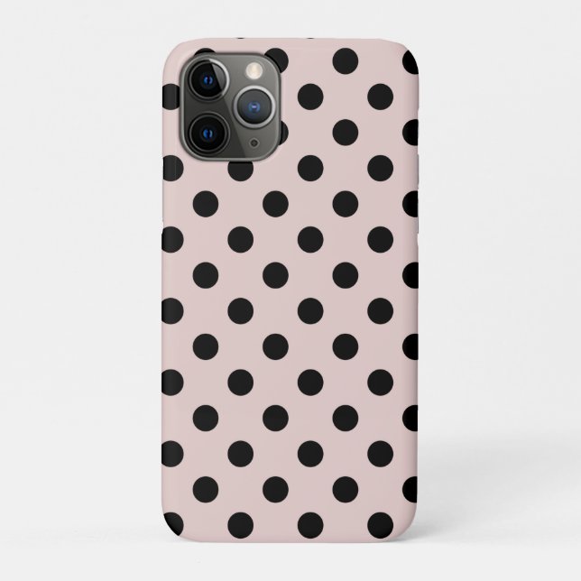 Coques Case-Mate iPhone Rouge Foncé et Points noirs à pois (Dos)
