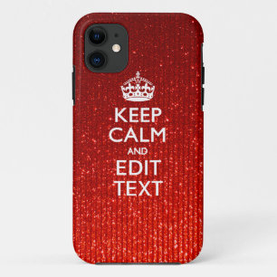 Coque iPhone 11 Rouge Glamour Festif Gardez Votre Sang-Froid Perso
