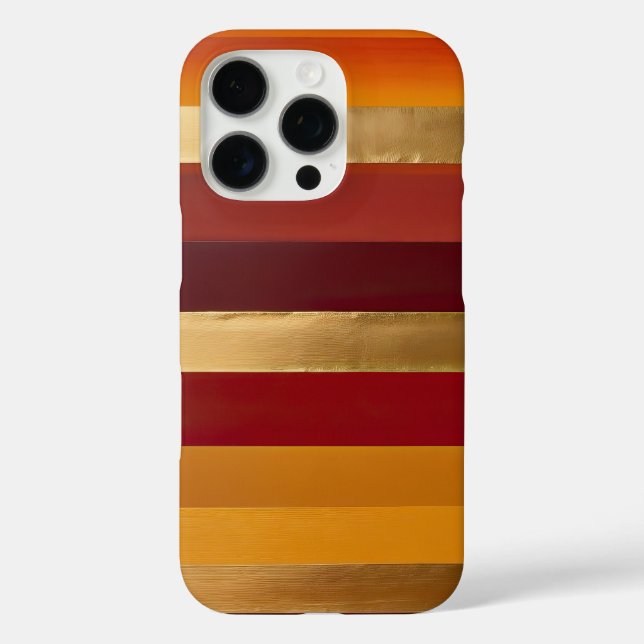 Coques Case-Mate iPhone Rouge Gold et rayures orange (Verso)