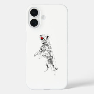 Coque Pour iPhone 16 Rouge gras, mouvement d'automne