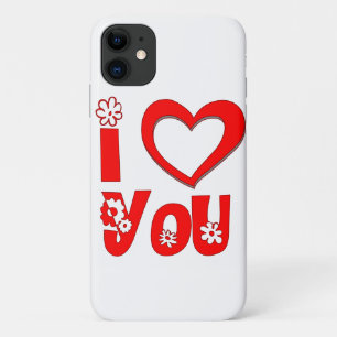 Case-Mate iPhone Case Rouge Je T'Aime Minimaliste Cœur Graphique