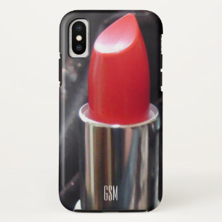 Coque Case-Mate iPhone Rouge Lipstick avec Monogramme