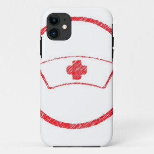 Coque iPhone 11 rouge médical urgence hôpital infirmière croix