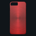 Case-Mate iPhone Case Rouge métallique brillant Design Acier inoxydable<br><div class="desc">Design métallique rouge brillant look en acier inoxydable. monogramme personnalisable et optionnel. Voici une image d'arrière - plan métallique</div>