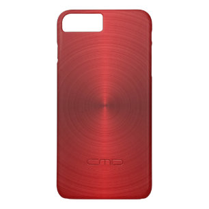 Case-Mate iPhone Case Rouge métallique brillant Design Acier inoxydable