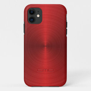 Case-Mate iPhone Case Rouge métallique brillant Design Acier inoxydable