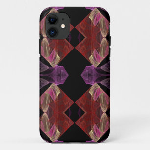 Coque iPhone 11 Rouge n Purple Fractal iPhone 5 Coque-Mate personn