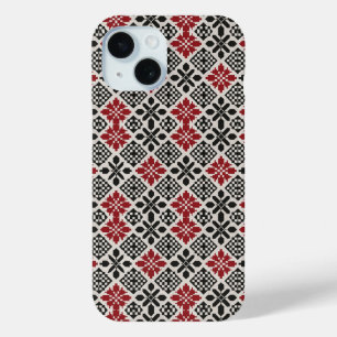 Coque Case-Mate iPhone Rouge noir blanc géométrique Keffiyeh Motif folklo