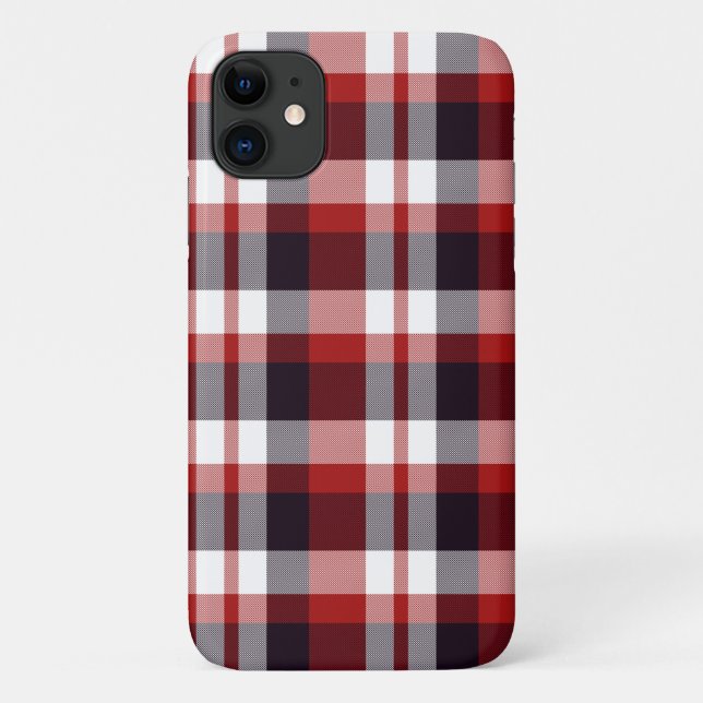 Coques Case-Mate iPhone Rouge Noir Blanc Plat (Dos)