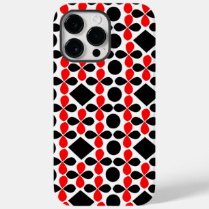 Coque Case-Mate iPhone Rouge noir géométrique