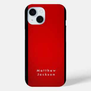 Coque Case-Mate iPhone Rouge Noir moderne Plain Professionnel