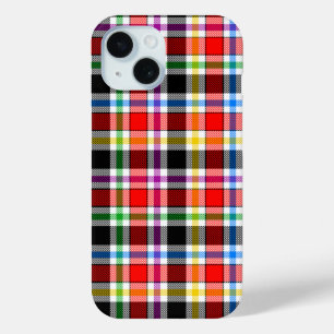 Coque Case-Mate iPhone Rouge Noir Multicolore Flannel Plaid Tartan Design