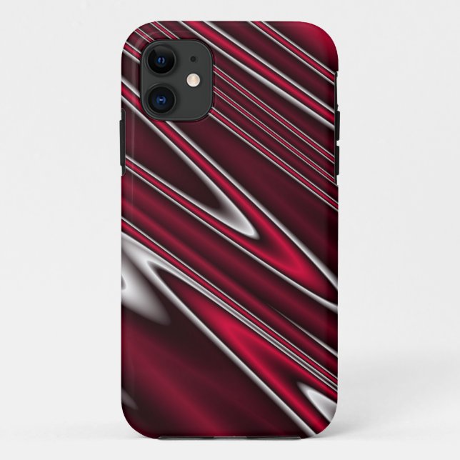 Coques Case-Mate iPhone Rouge ondulé (Dos)