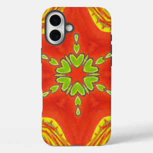 Coques iPhone 16 Plus Rouge or Africain Couleurs traditionnelles