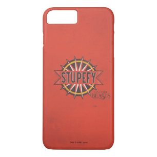 Coque iPhone 7 Plus Rouge & Or Stupefy Spell Graphic