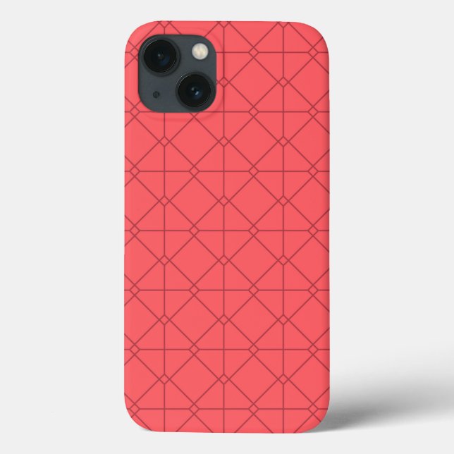 Coques Case-Mate iPhone Rouge pastel, cool, tendance, illustration décorat (Verso)